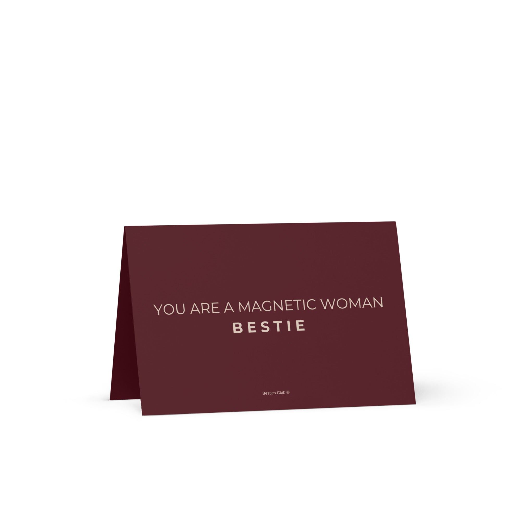 Bestie you are a magnetic woman - Luxury Greeting Card for Millionaire Mindset Women.A