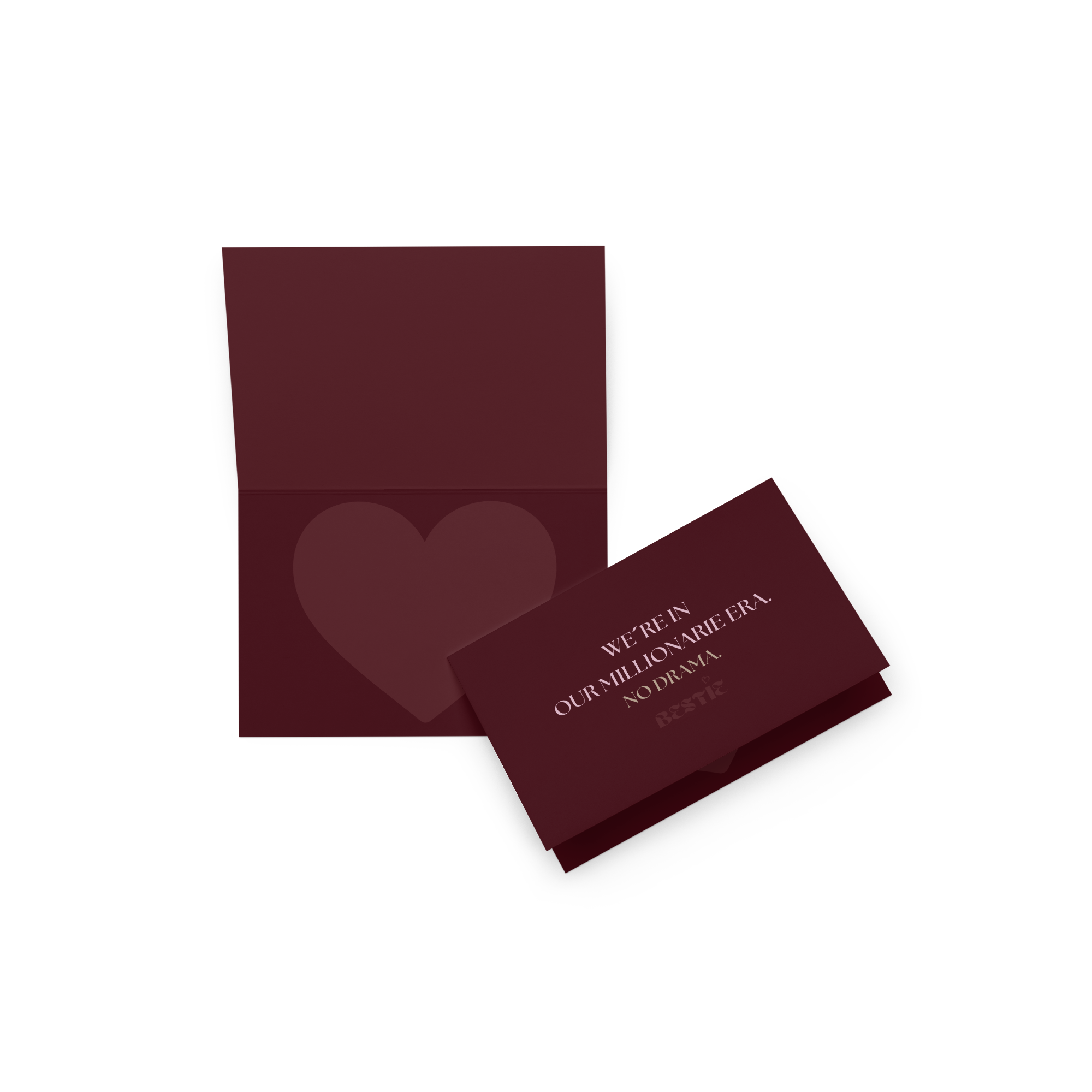 We´re in our millionaire era, no drama - Luxury Greeting Card for Millionaire Mindset Women.