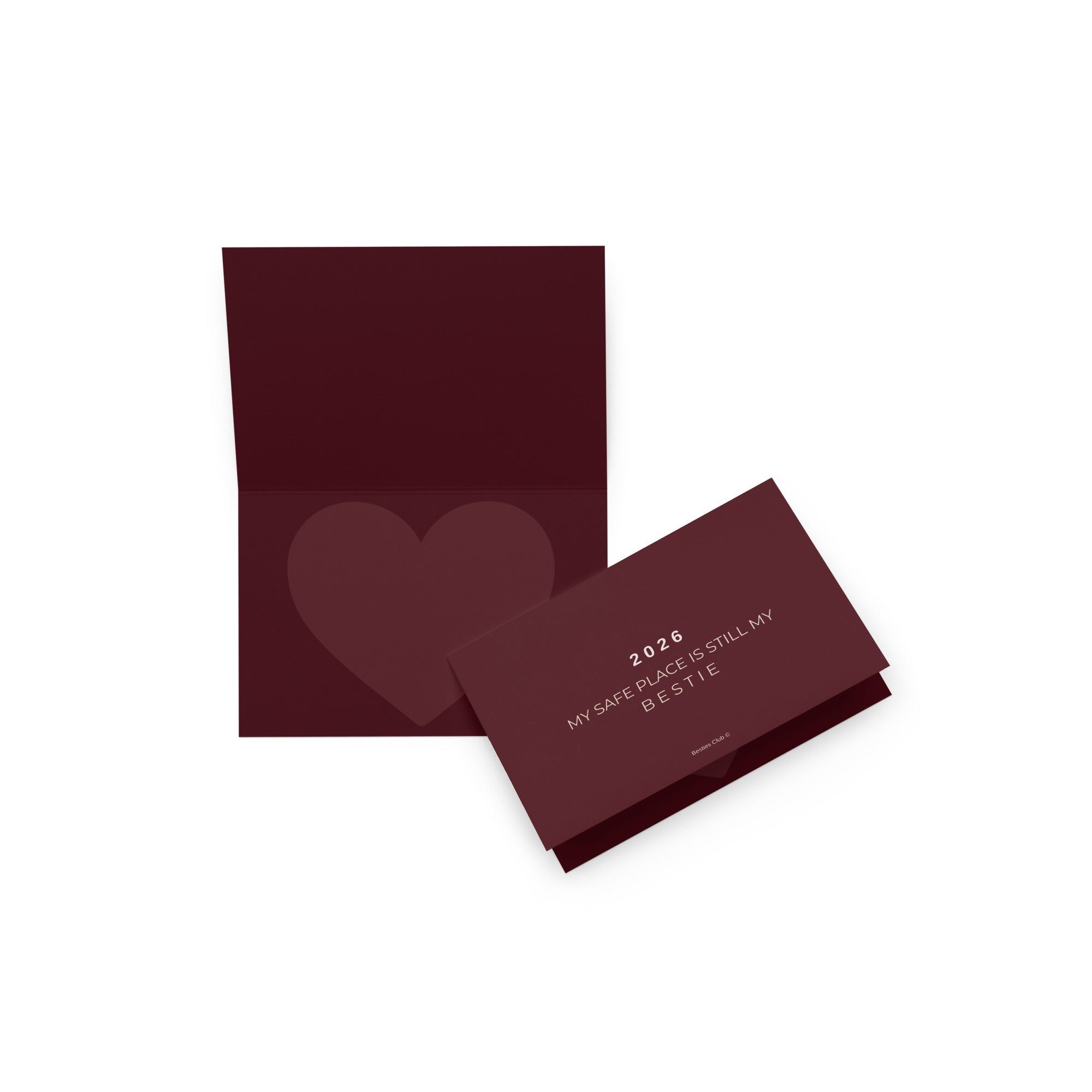 2026 My bestie, my safe place  - Luxury Greeting Card for Millionaire Mindset Women.