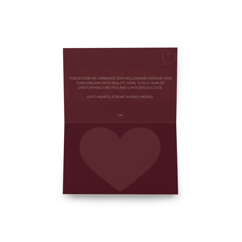 Bestie you are a magnetic woman - Luxury Greeting Card for Millionaire Mindset Women.A