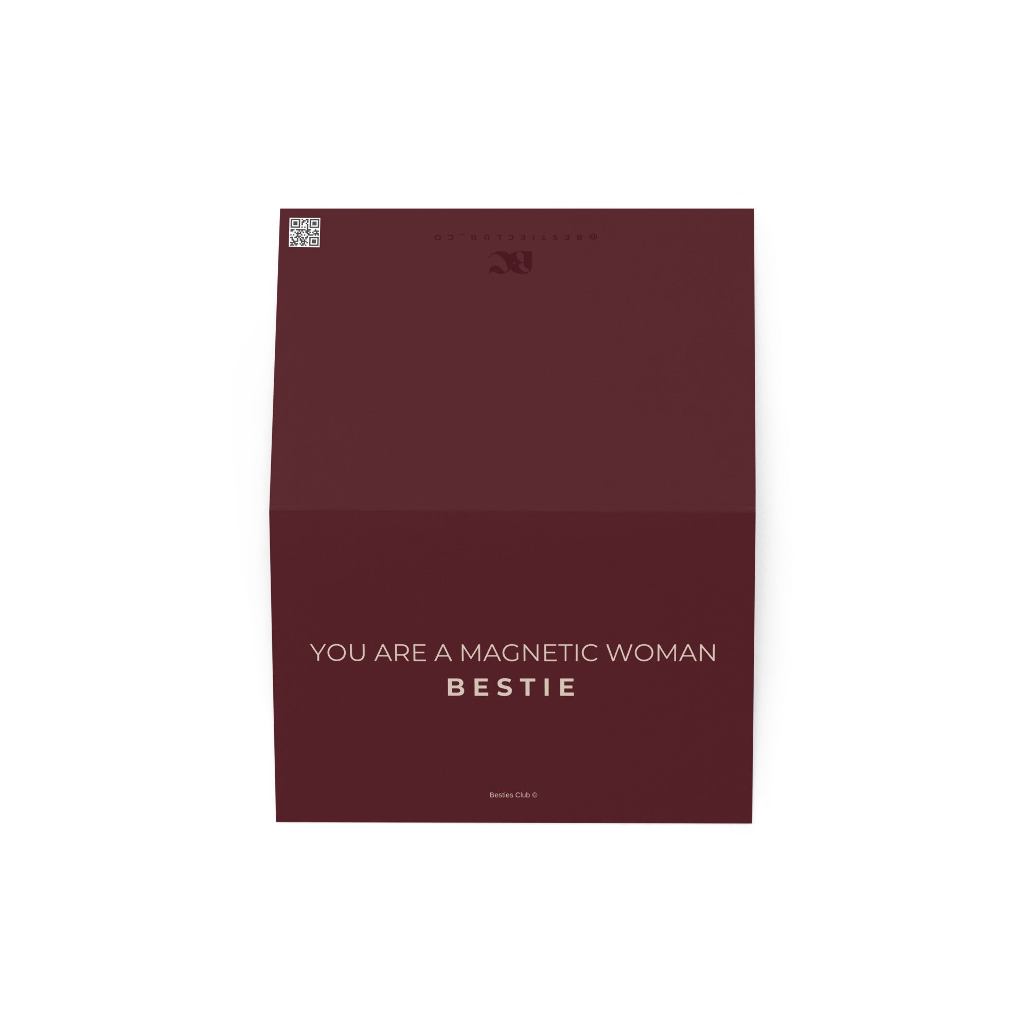 Bestie you are a magnetic woman - Luxury Greeting Card for Millionaire Mindset Women.A