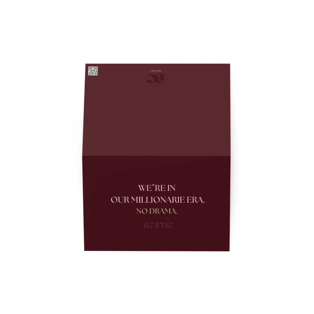 We´re in our millionaire era, no drama - Luxury Greeting Card for Millionaire Mindset Women.